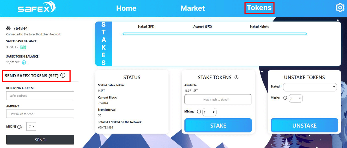 Safex Wallet Send Safex Token