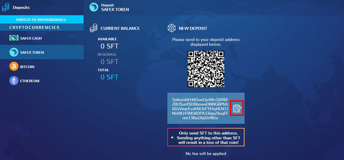 Xcalibra Deposit Safex Token