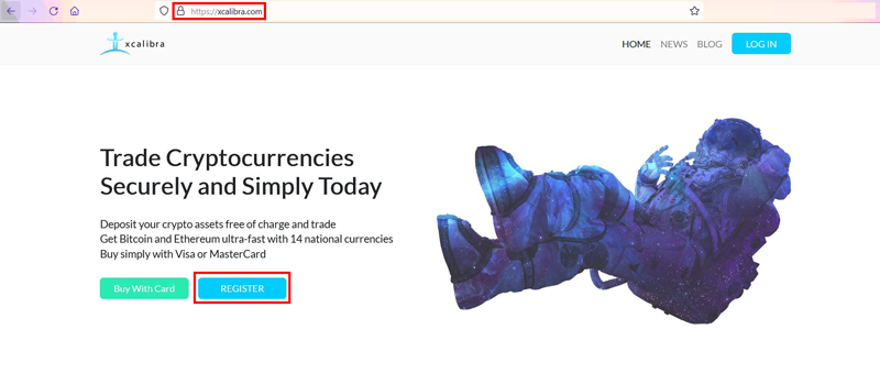 Make an Account on a Crypto Exchange Xcalibra 