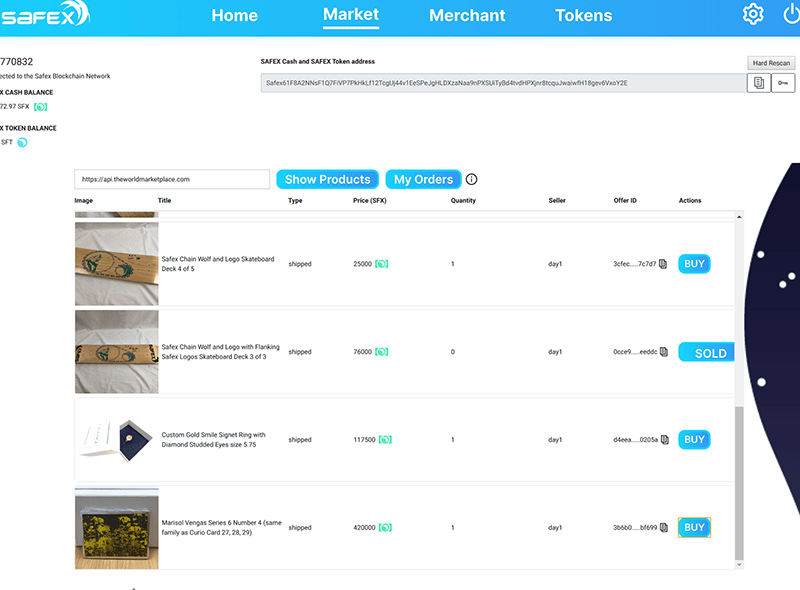 Buy NFT on Safex Marketplace