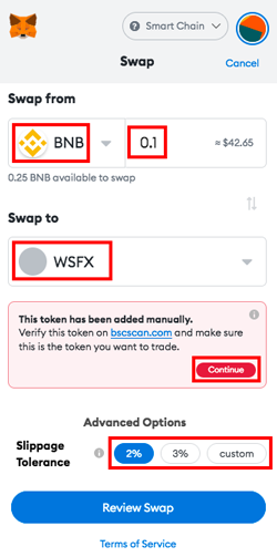 PancakeSwap Get Wrapped Safex Cash WSFX Swapping WSFX on PancakeSwap