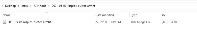 Building a RaspberryPi Safex Node Download RPI4 Extract