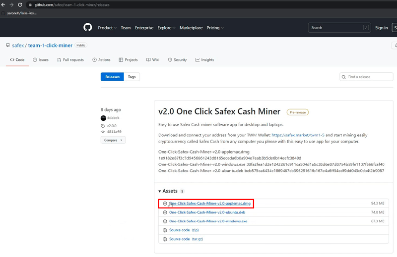 Safex One Click Miner GitHub