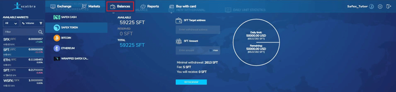 Buy Safex Tokens on Xcalibra exchange | Detailed guide