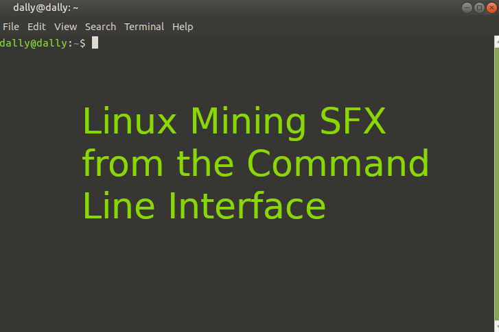 Linux Mining SFX from the Command Line Interface