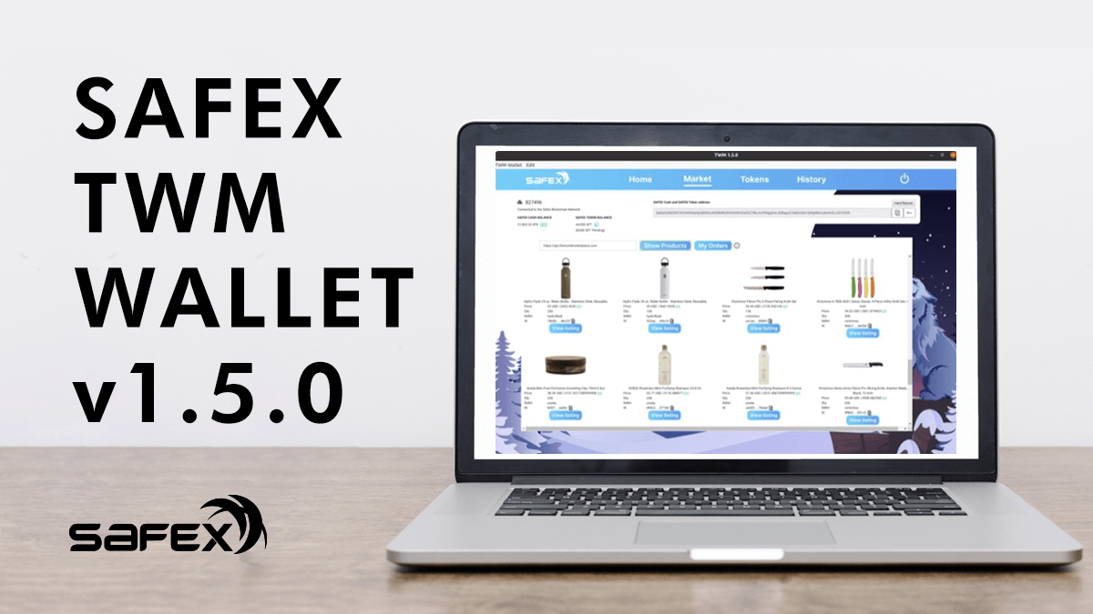 First look into Safex TWM Wallet v1.5.0: Using the Safex Blockchain for Commerce